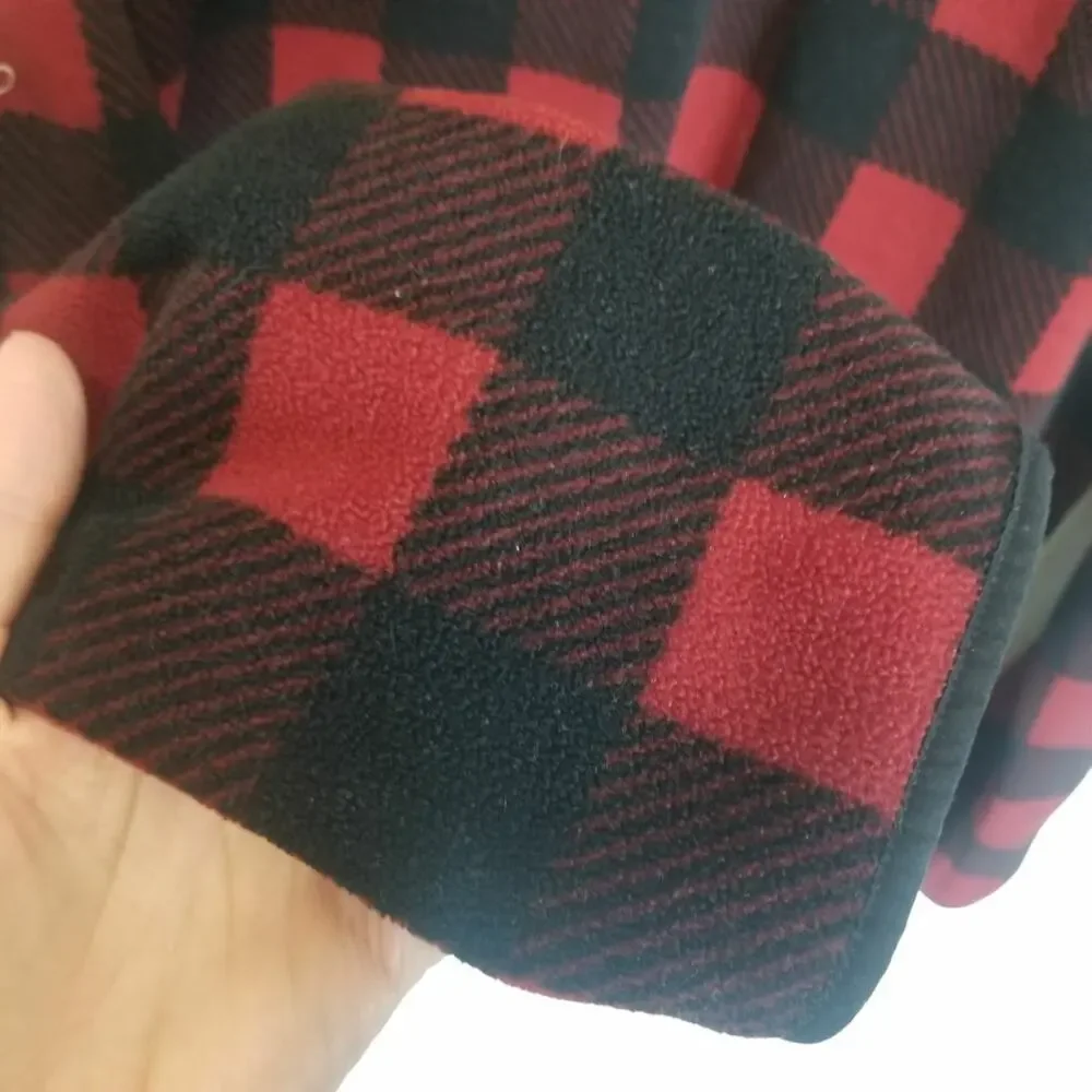 Duluth Trading Co Mens Buffalo Plaid Fleece Pullover Sweater Size XL Gorpcore